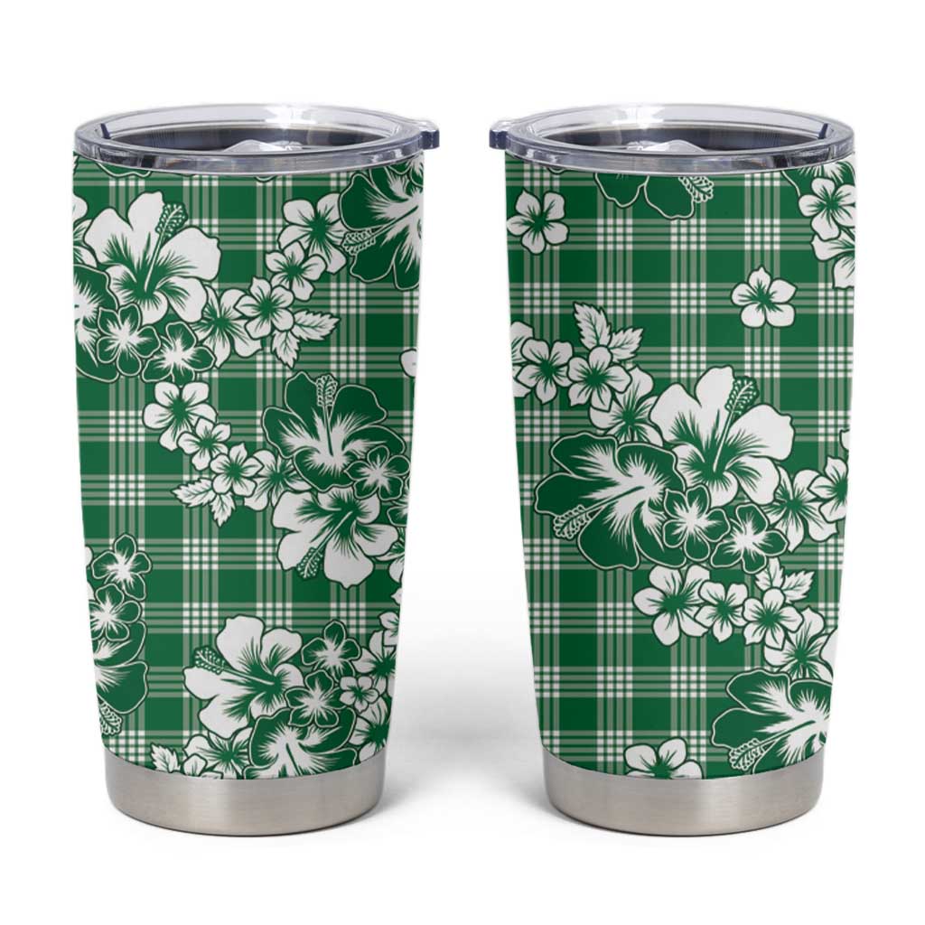 Hibiscus Pakala Emerald Green Tumbler Cup Tropical Floral Stylized - Polynesian Pride