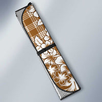 Hibiscus Pakala Bronze Brown Auto Sun Shade Tropical Floral Stylized - Polynesian Pride