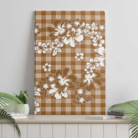Hibiscus Pakala Bronze Brown Canvas Wall Art Tropical Floral Stylized LT01 - Polynesian Pride