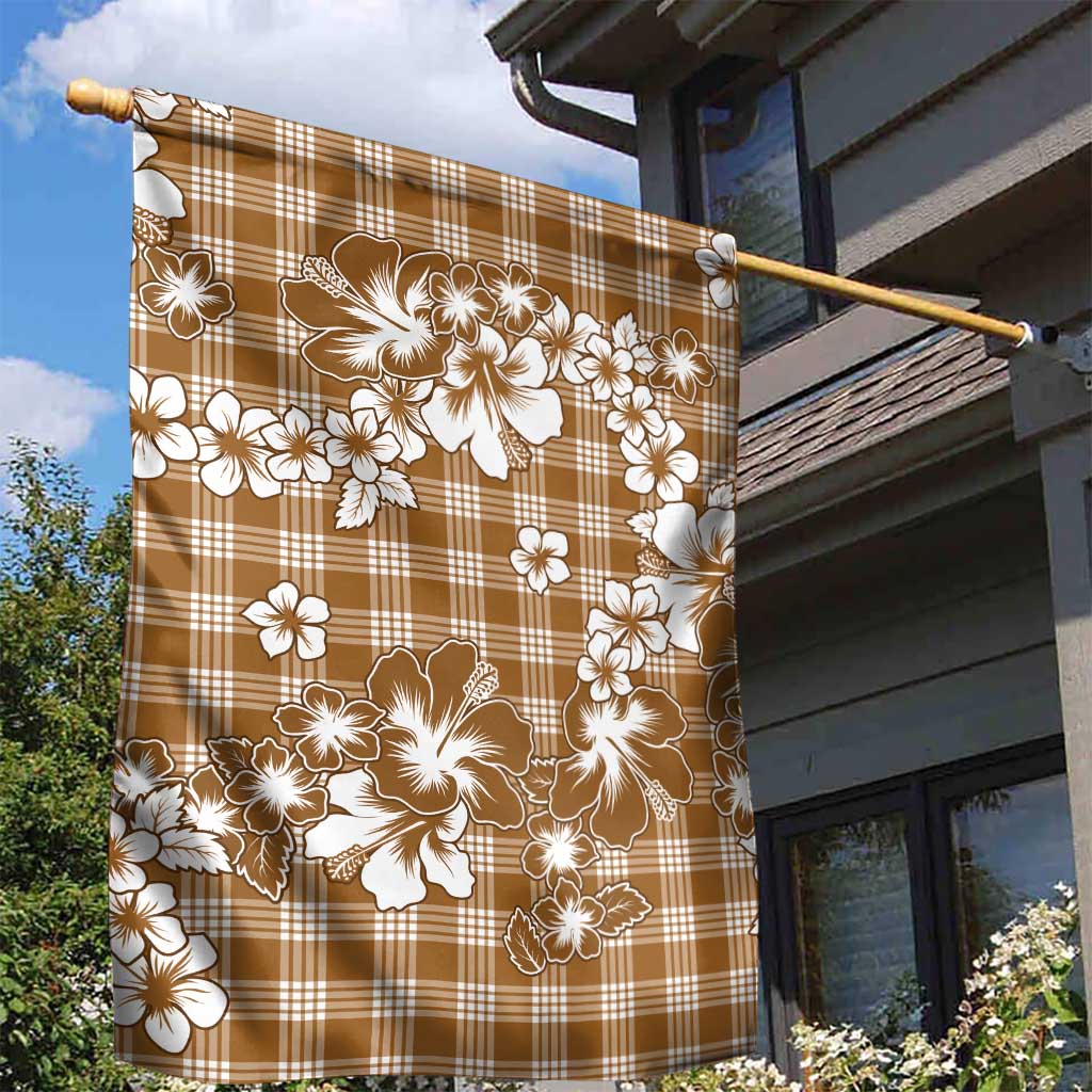 Hibiscus Pakala Bronze Brown Garden Flag Tropical Floral Stylized LT01 - Polynesian Pride