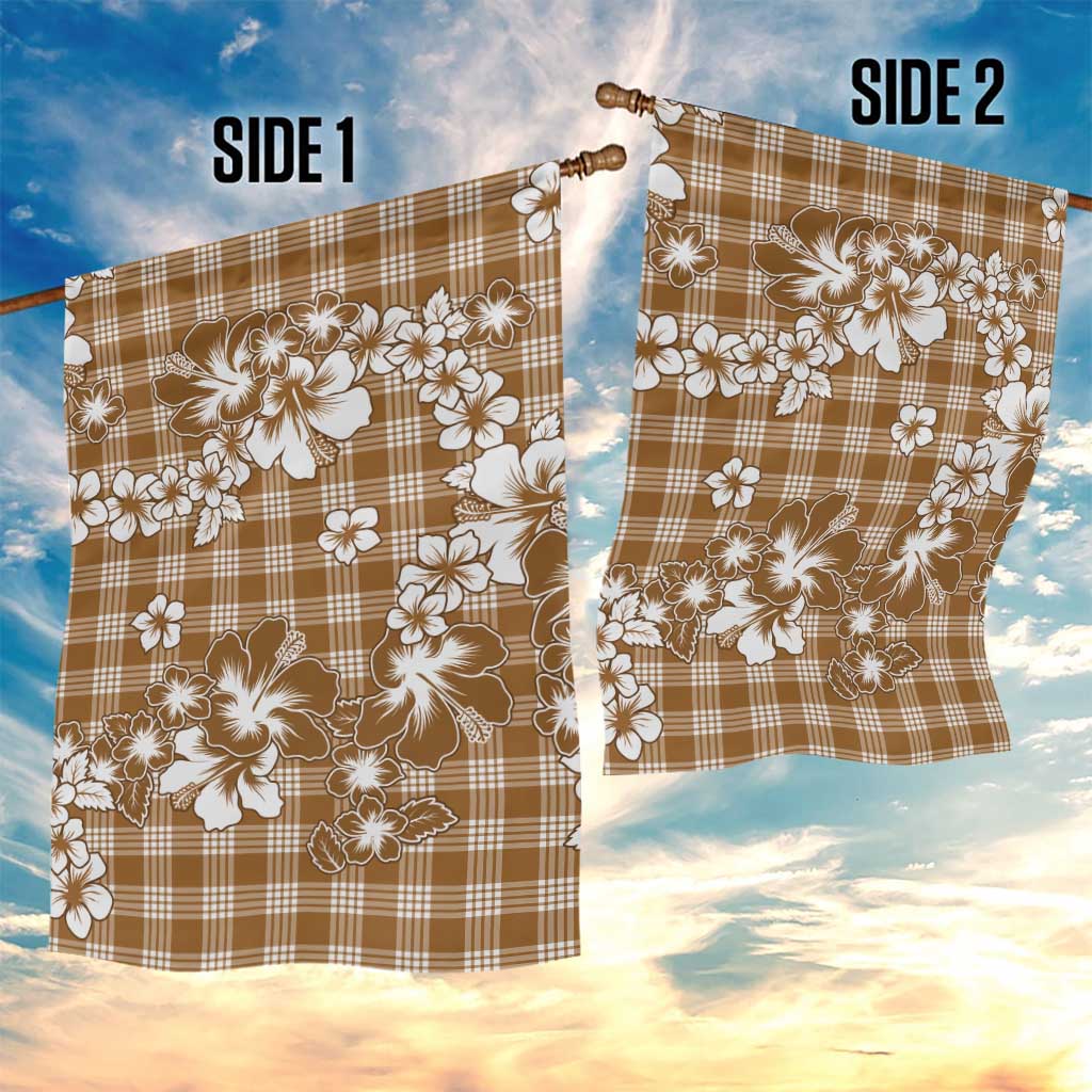 Hibiscus Pakala Bronze Brown Garden Flag Tropical Floral Stylized LT01 - Polynesian Pride