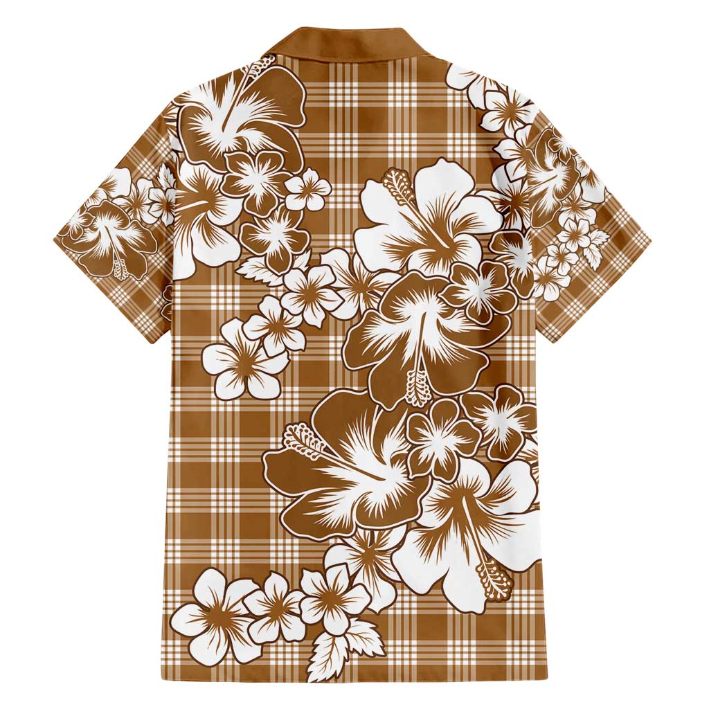 Hibiscus Pakala Bronze Brown Hawaiian Shirt Tropical Floral Stylized - Polynesian Pride