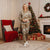 Hibiscus Pakala Bronze Brown Christmas Pajama Set Tropical Floral Stylized - Polynesian Pride