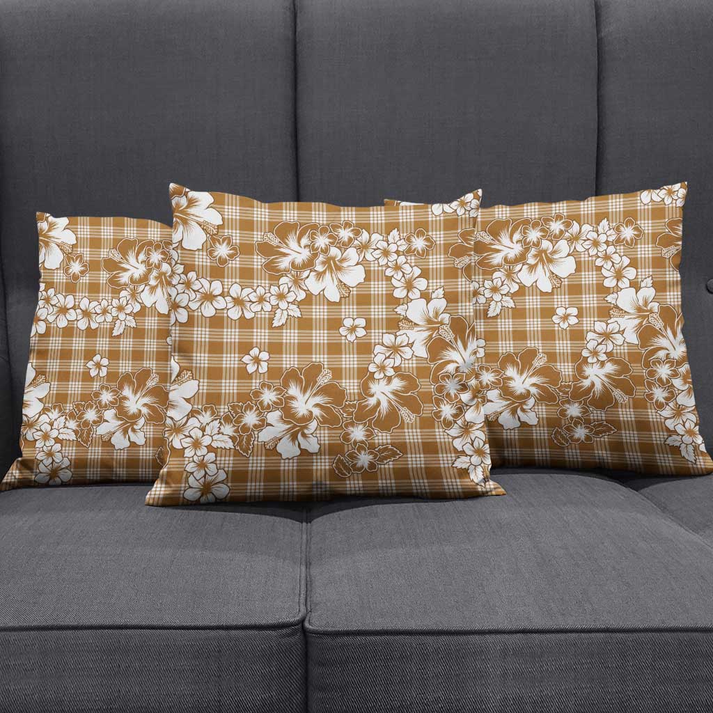 Hibiscus Pakala Bronze Brown Pillow Cover Tropical Floral Stylized LT01 - Polynesian Pride
