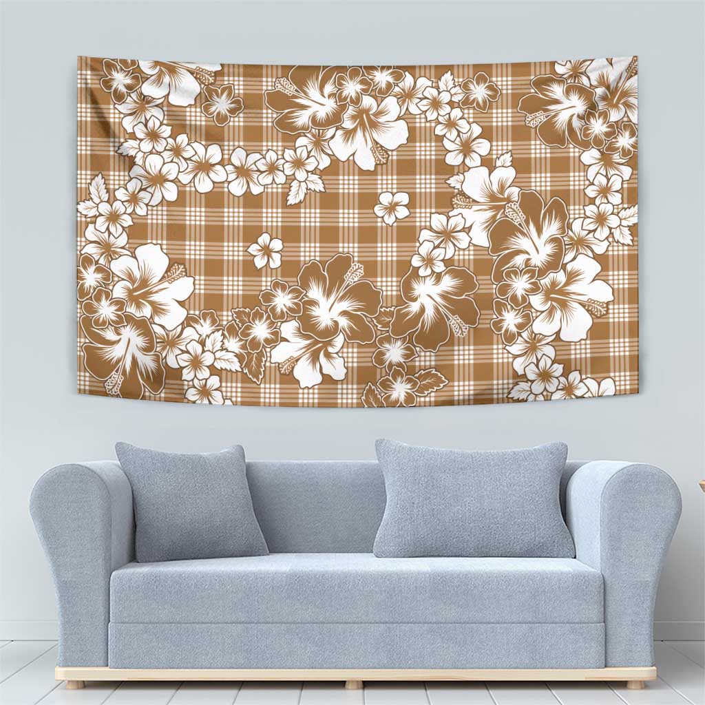 Hibiscus Pakala Bronze Brown Tapestry Tropical Floral Stylized LT01 - Polynesian Pride