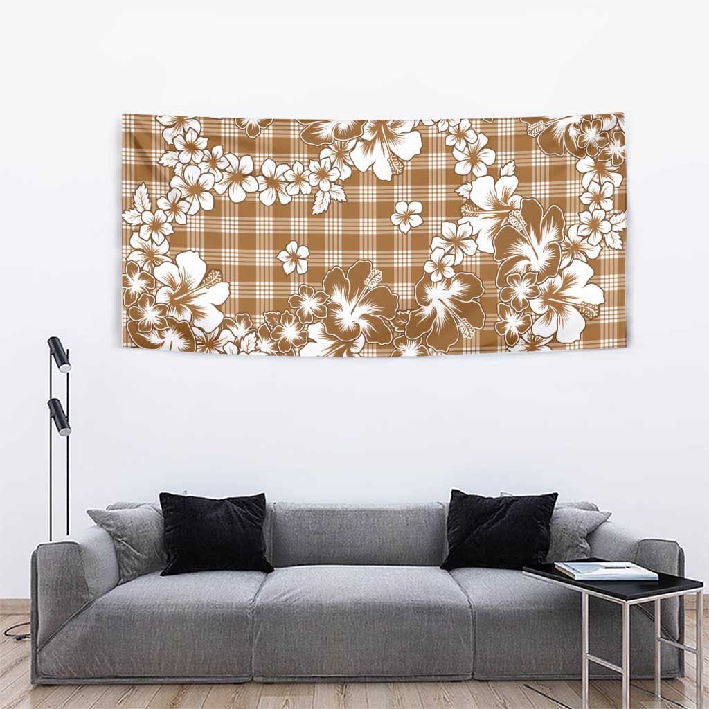Hibiscus Pakala Bronze Brown Tapestry Tropical Floral Stylized LT01 - Polynesian Pride