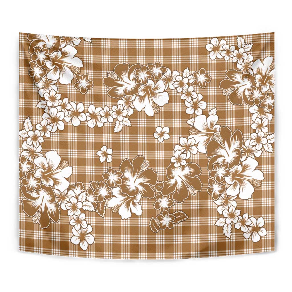 Hibiscus Pakala Bronze Brown Tapestry Tropical Floral Stylized LT01 - Polynesian Pride