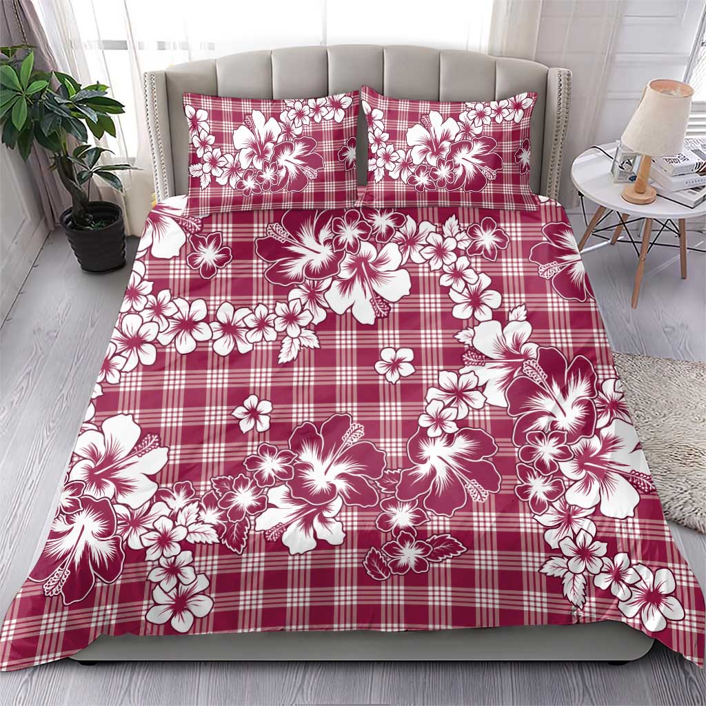 Hibiscus Pakala Royal Magenta Bedding Set Tropical Floral Stylized LT01 - Polynesian Pride