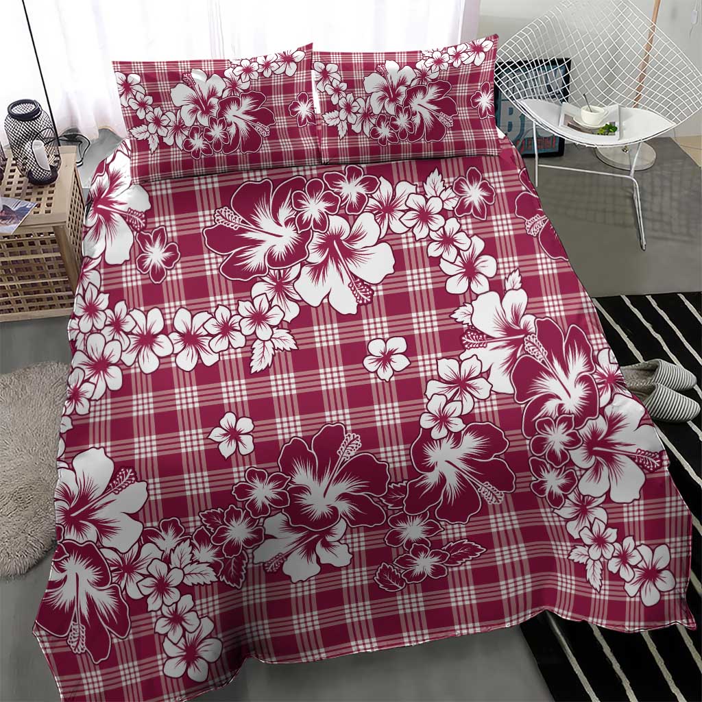 Hibiscus Pakala Royal Magenta Bedding Set Tropical Floral Stylized LT01 - Polynesian Pride