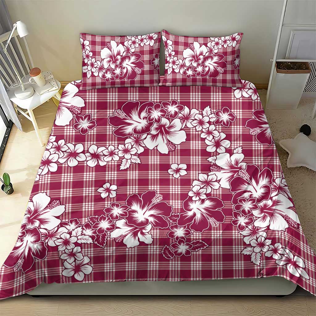 Hibiscus Pakala Royal Magenta Bedding Set Tropical Floral Stylized LT01 - Polynesian Pride