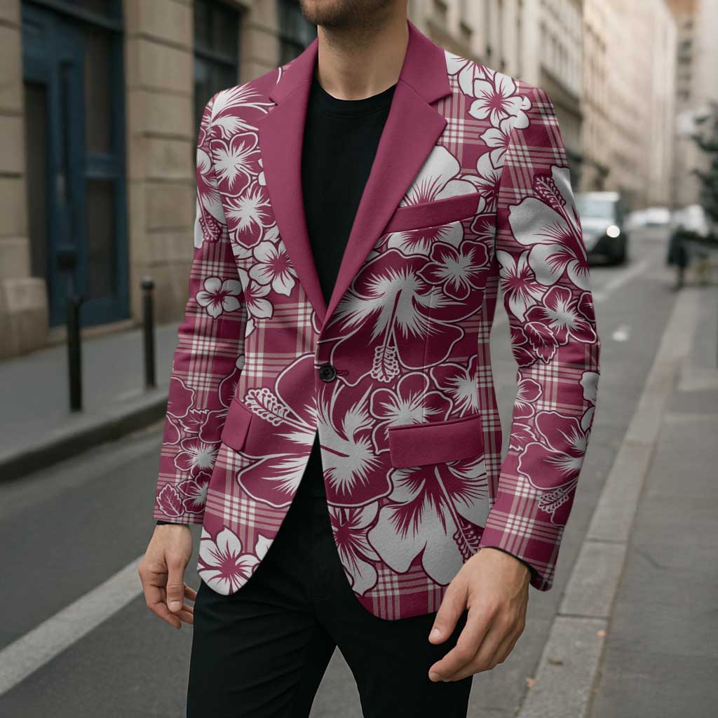 Hibiscus Pakala Royal Magenta Blazer Tropical Floral Stylized LT01 - Polynesian Pride