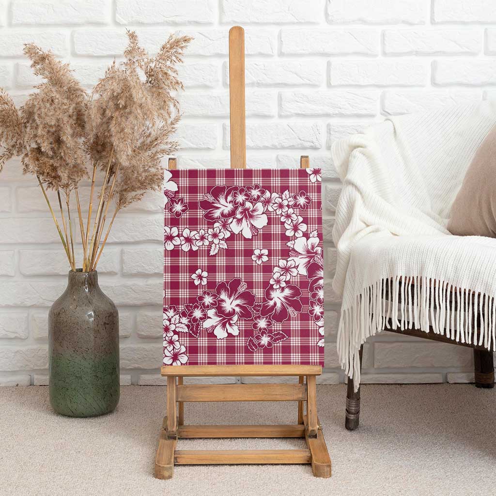Hibiscus Pakala Royal Magenta Canvas Wall Art Tropical Floral Stylized LT01 - Polynesian Pride