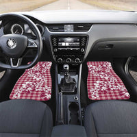 Hibiscus Pakala Royal Magenta Car Mats Tropical Floral Stylized LT01 Set 2pcs - Front Magenta - Polynesian Pride