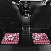Hibiscus Pakala Royal Magenta Car Mats Tropical Floral Stylized LT01 Set 2pcs - Back Magenta - Polynesian Pride