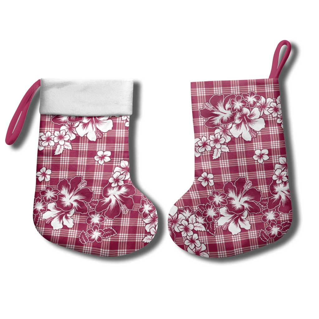Hibiscus Pakala Royal Magenta Christmas Stocking Tropical Floral Stylized - Polynesian Pride