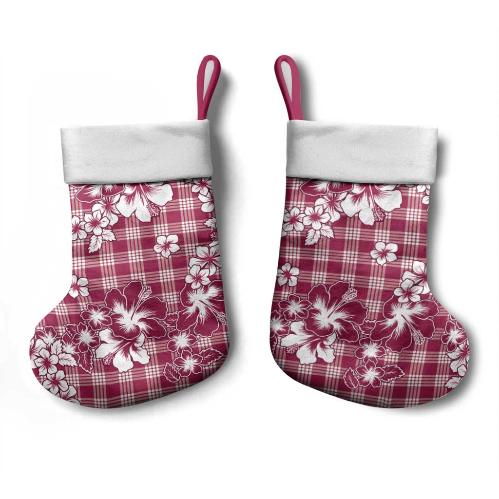 Hibiscus Pakala Royal Magenta Christmas Stocking Tropical Floral Stylized - Polynesian Pride
