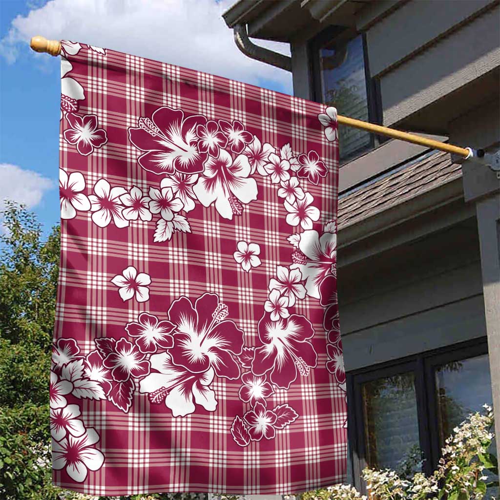 Hibiscus Pakala Royal Magenta Garden Flag Tropical Floral Stylized LT01 - Polynesian Pride