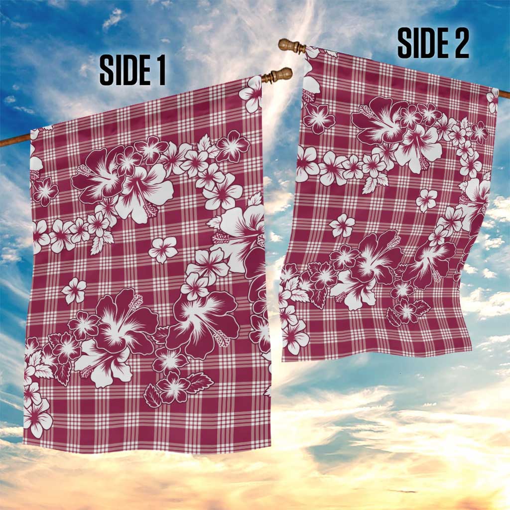 Hibiscus Pakala Royal Magenta Garden Flag Tropical Floral Stylized LT01 - Polynesian Pride