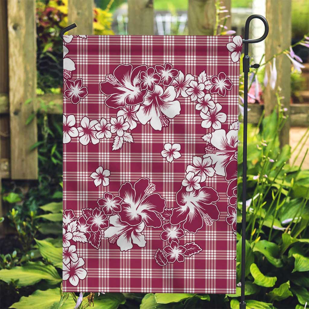 Hibiscus Pakala Royal Magenta Garden Flag Tropical Floral Stylized LT01 Garden Flag Magenta - Polynesian Pride