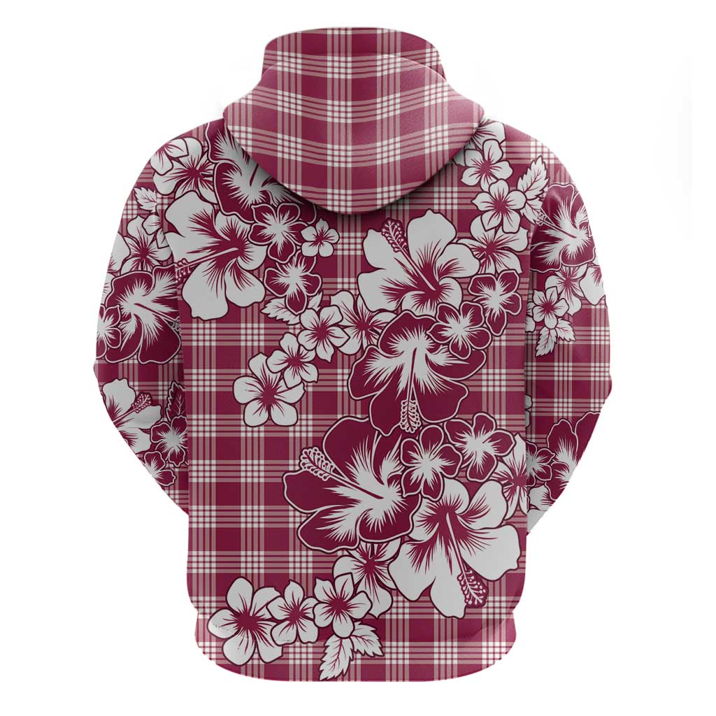 Hibiscus Pakala Royal Magenta Hoodie Tropical Floral Stylized - Polynesian Pride