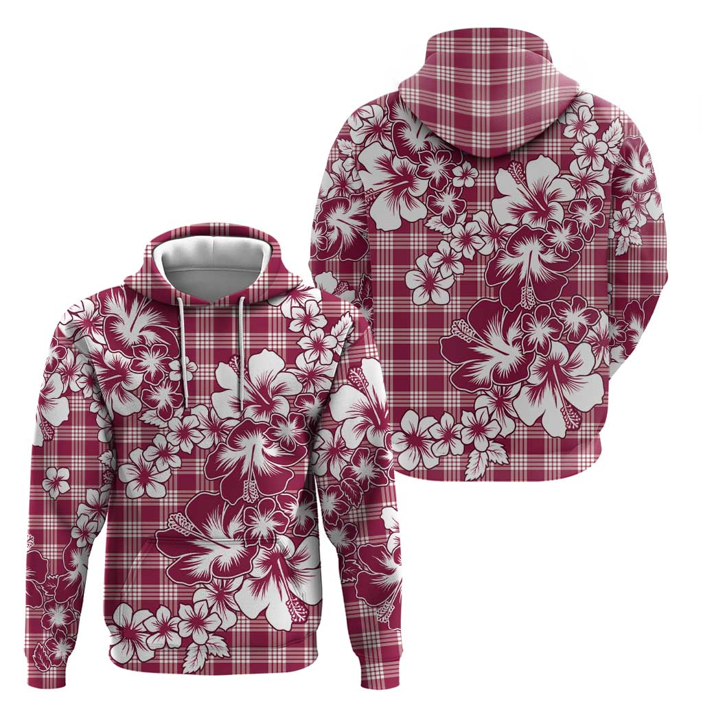 Hibiscus Pakala Royal Magenta Hoodie Tropical Floral Stylized - Polynesian Pride