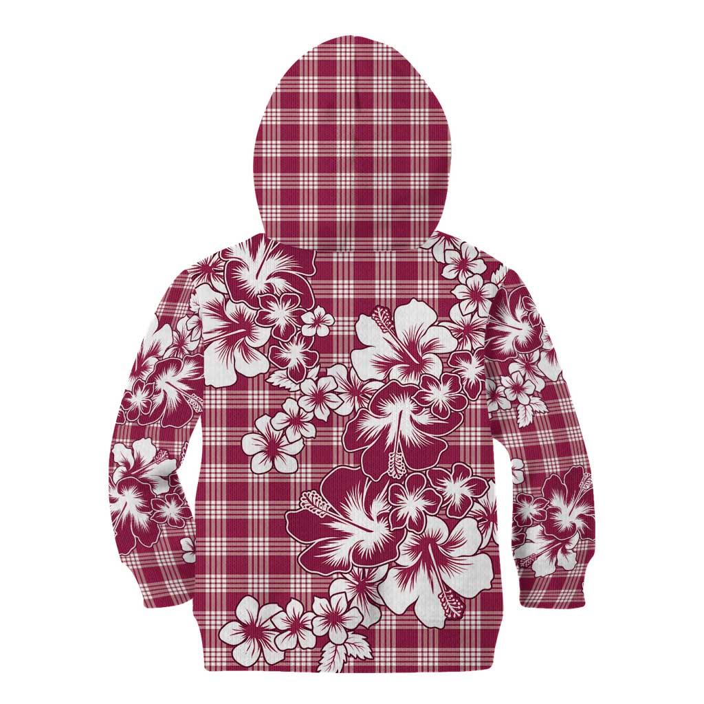 Hibiscus Pakala Royal Magenta Kid Hoodie Tropical Floral Stylized - Polynesian Pride