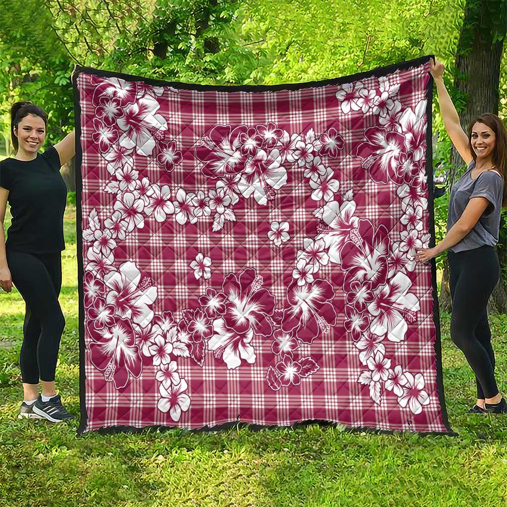 Hibiscus Pakala Royal Magenta Quilt Tropical Floral Stylized - Polynesian Pride