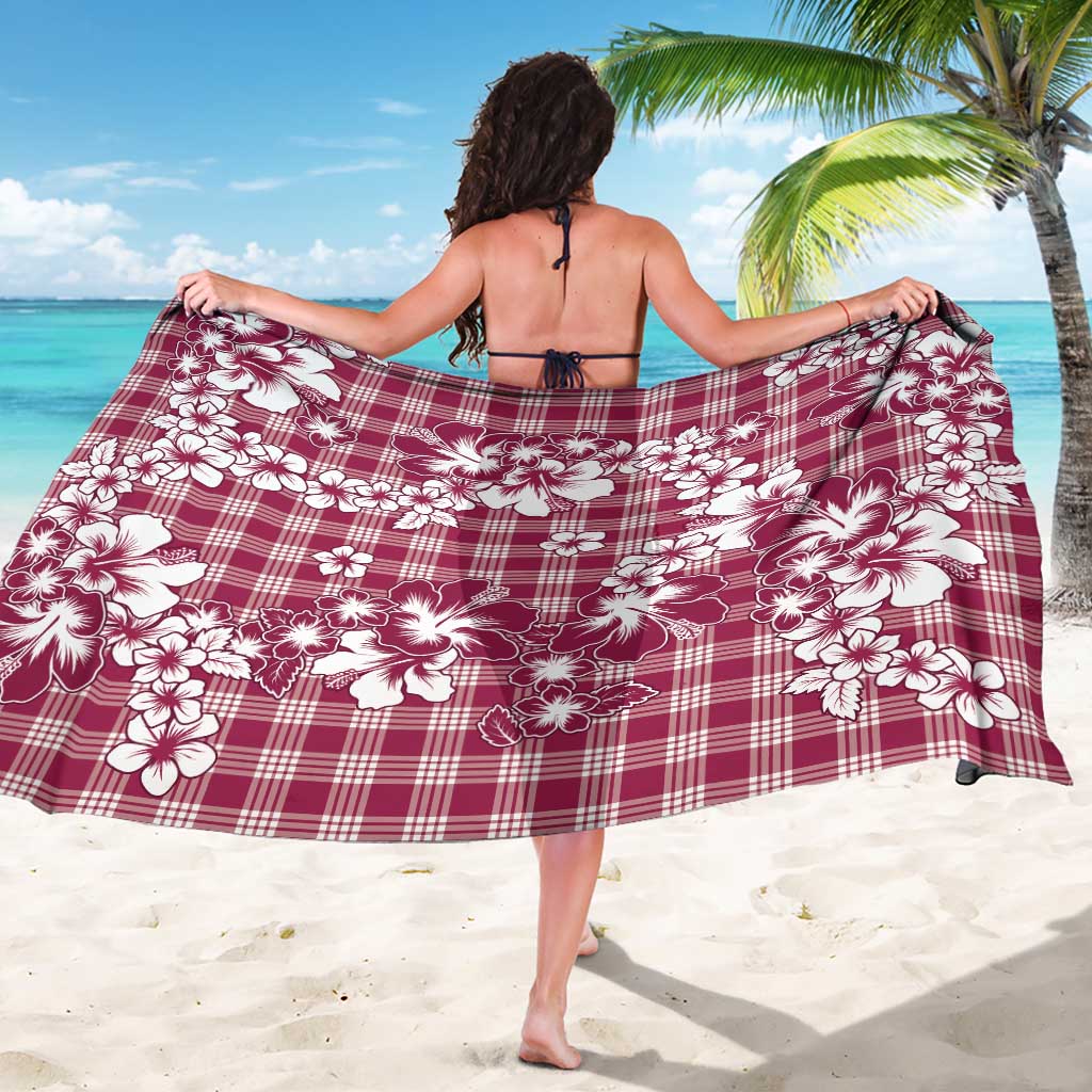 Hibiscus Pakala Royal Magenta Sarong Tropical Floral Stylized LT01 - Polynesian Pride