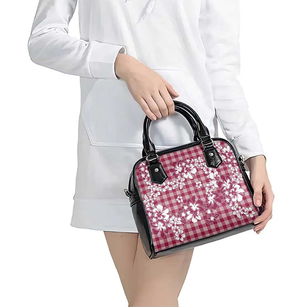 Hibiscus Pakala Royal Magenta Shoulder Handbag Tropical Floral Stylized LT01 - Polynesian Pride