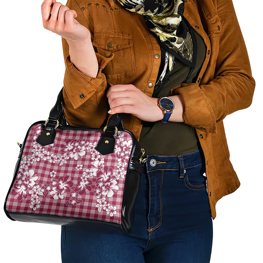 Hibiscus Pakala Royal Magenta Shoulder Handbag Tropical Floral Stylized LT01 - Polynesian Pride