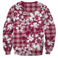 Hibiscus Pakala Royal Magenta Sweatshirt Tropical Floral Stylized - Polynesian Pride