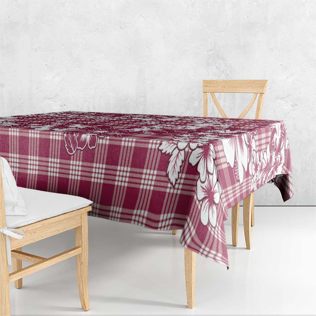Hibiscus Pakala Royal Magenta Tablecloth Tropical Floral Stylized LT01 - Polynesian Pride