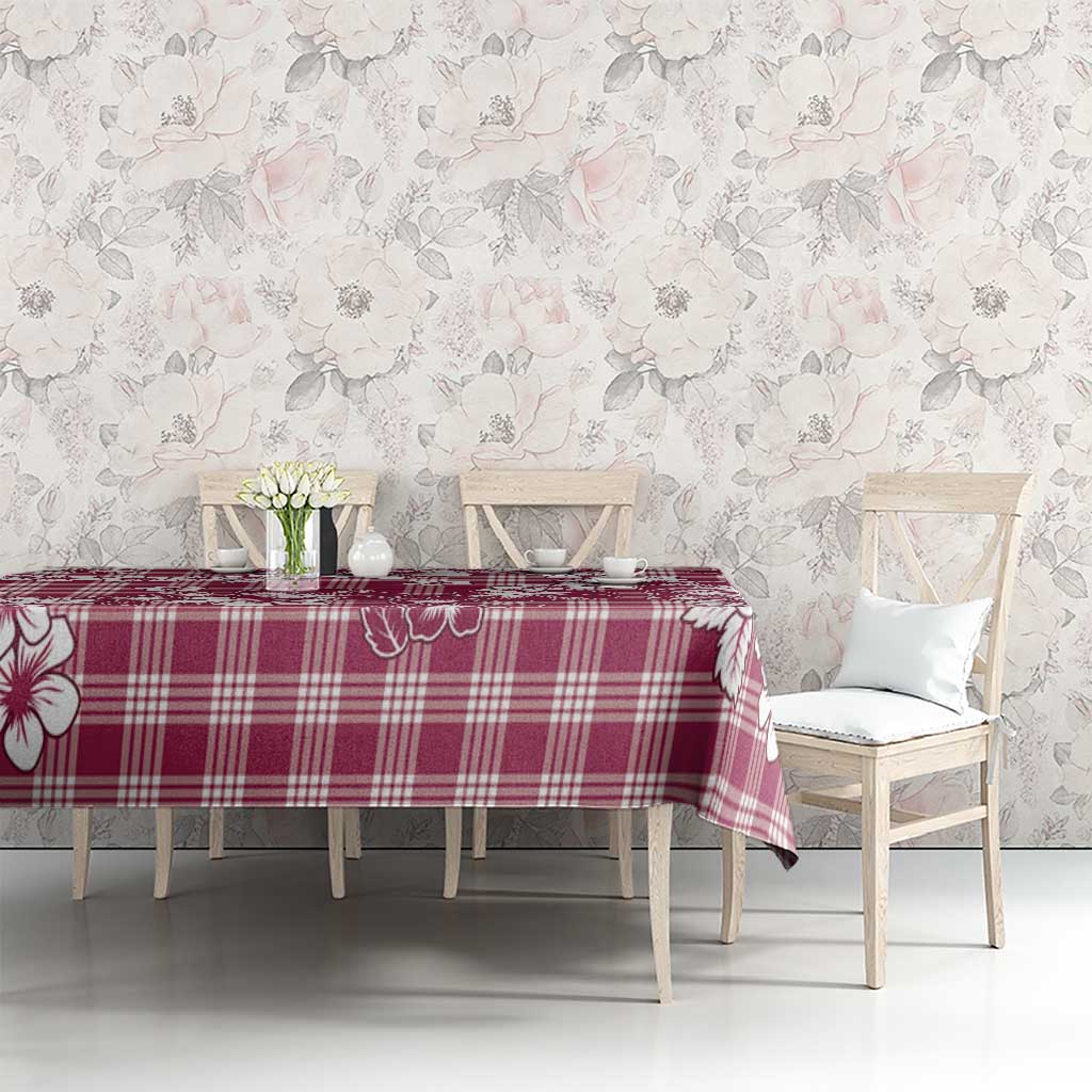 Hibiscus Pakala Royal Magenta Tablecloth Tropical Floral Stylized LT01 - Polynesian Pride