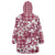 Hibiscus Pakala Royal Magenta Wearable Blanket Hoodie Tropical Floral Stylized - Polynesian Pride