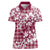 Hibiscus Pakala Royal Magenta Women Polo Shirt Tropical Floral Stylized - Polynesian Pride