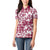 Hibiscus Pakala Royal Magenta Women Polo Shirt Tropical Floral Stylized - Polynesian Pride
