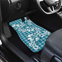 Hibiscus Pakala Ocean Depths Blue Car Mats Tropical Floral Stylized LT01 - Polynesian Pride