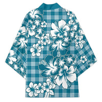 Hibiscus Pakala Ocean Depths Blue Kimono Tropical Floral Stylized LT01 - Polynesian Pride