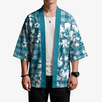 Hibiscus Pakala Ocean Depths Blue Kimono Tropical Floral Stylized LT01 - Polynesian Pride
