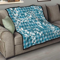 Hibiscus Pakala Ocean Depths Blue Quilt Tropical Floral Stylized - Polynesian Pride