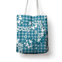 Hibiscus Pakala Ocean Depths Blue Tote Bag Tropical Floral Stylized - Polynesian Pride