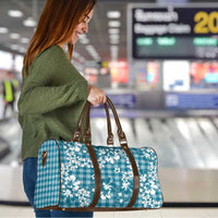 Hibiscus Pakala Ocean Depths Blue Travel Bag Tropical Floral Stylized - Polynesian Pride