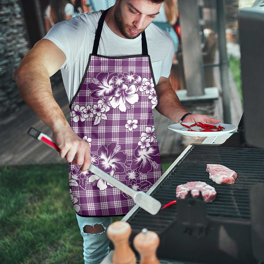 Hibiscus Pakala Sweetie Purple Apron Tropical Floral Stylized - Polynesian Pride