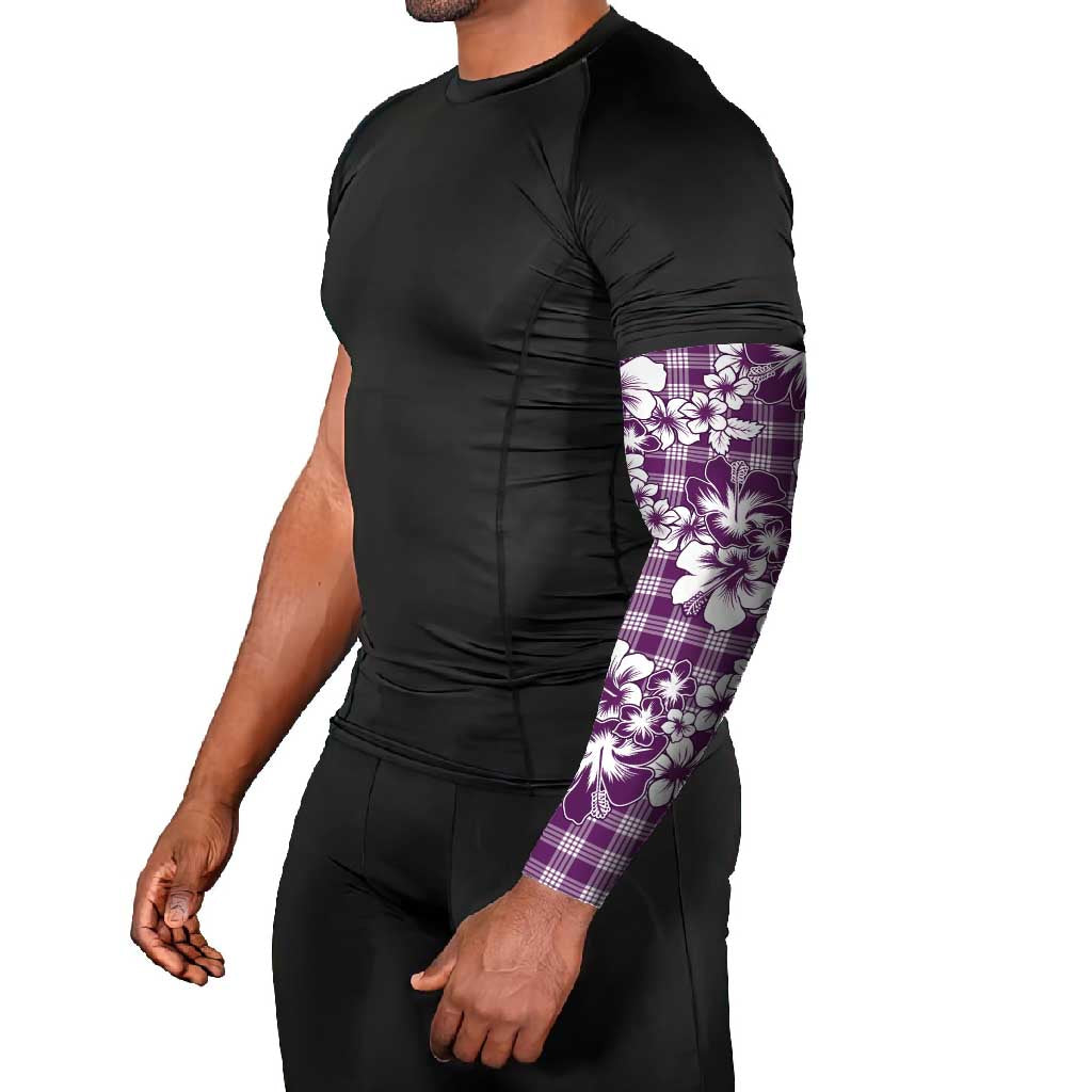 Hibiscus Pakala Sweetie Purple Arm Sleeves Tropical Floral Stylized - Polynesian Pride