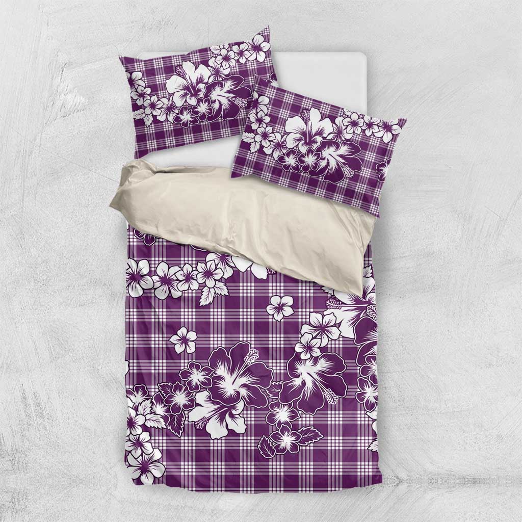 Hibiscus Pakala Sweetie Purple Bedding Set Tropical Floral Stylized LT01 US Twin 172cm x 218cm Purple - Polynesian Pride