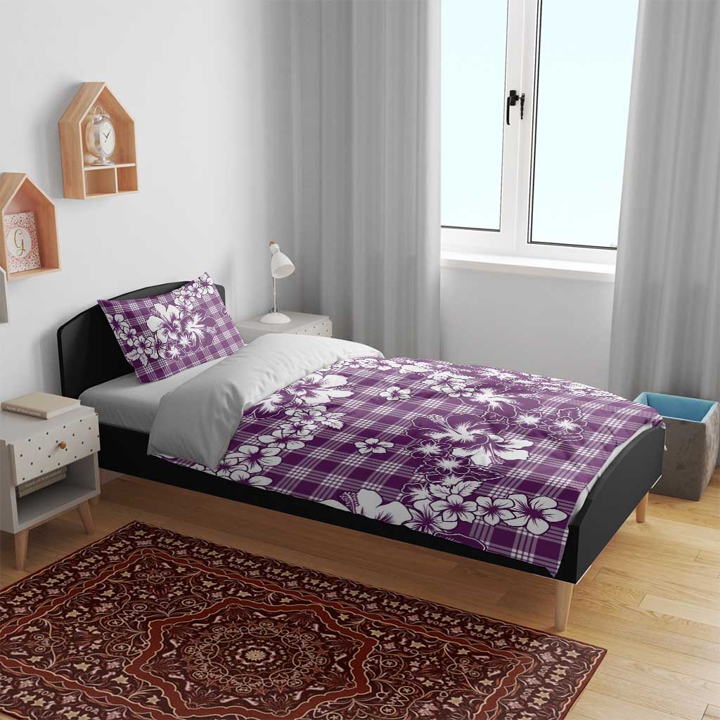 Hibiscus Pakala Sweetie Purple Bedding Set Tropical Floral Stylized LT01 - Polynesian Pride
