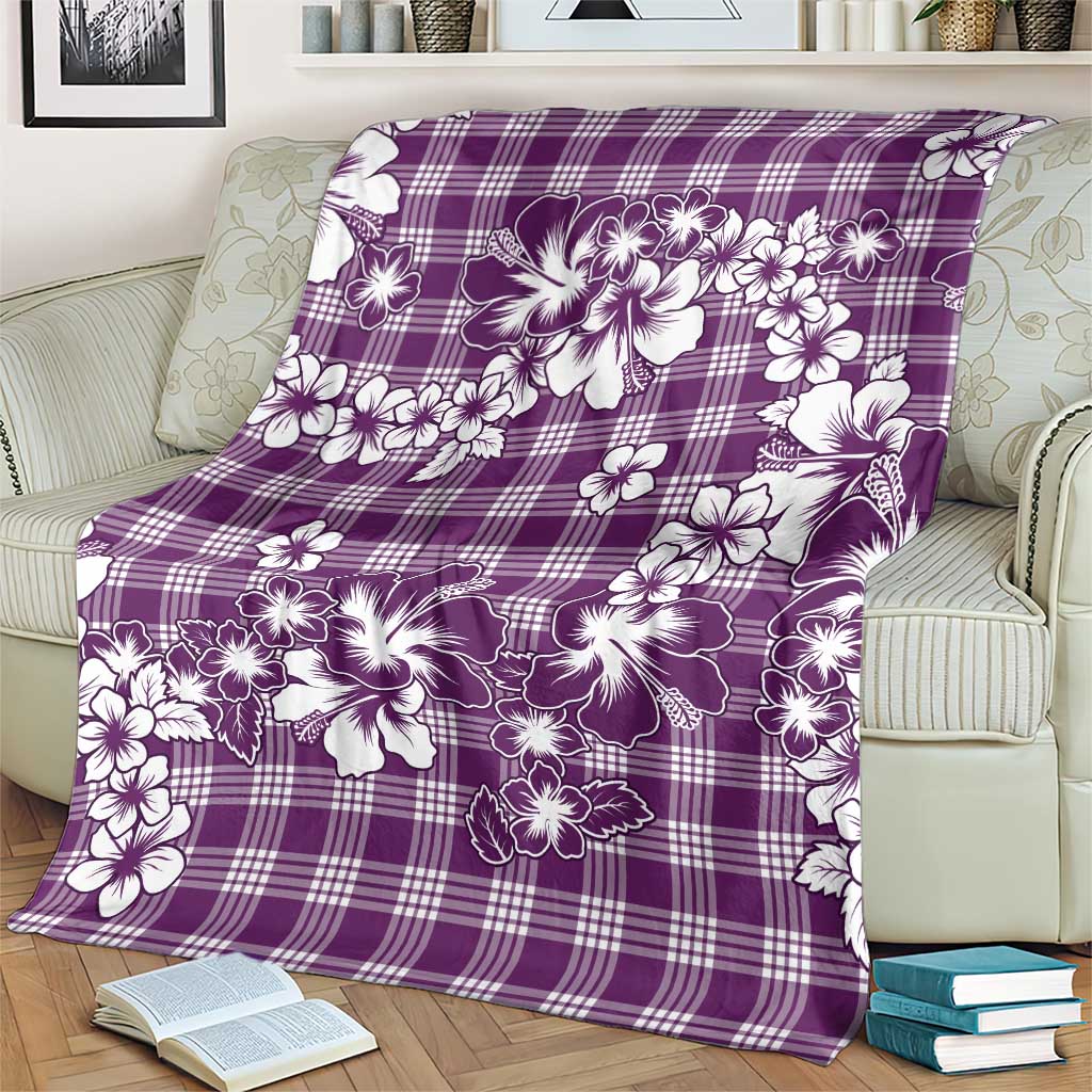 Hibiscus Pakala Sweetie Purple Blanket Tropical Floral Stylized - Polynesian Pride
