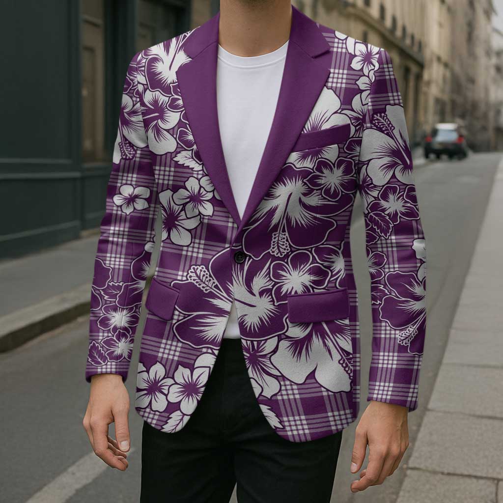 Hibiscus Pakala Sweetie Purple Blazer Tropical Floral Stylized LT01 - Polynesian Pride