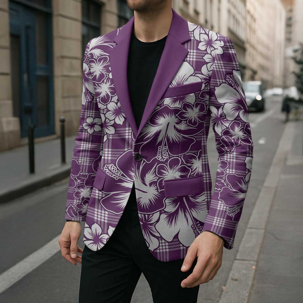 Hibiscus Pakala Sweetie Purple Blazer Tropical Floral Stylized LT01 - Polynesian Pride
