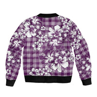 Hibiscus Pakala Sweetie Purple Bomber Jacket Tropical Floral Stylized LT01 - Polynesian Pride